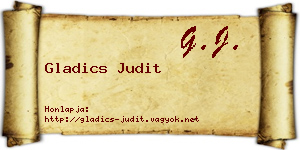 Gladics Judit névjegykártya